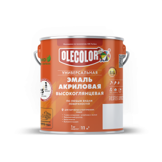 Эмаль акриловая универсальная высокоглянцевая OLECOLOR