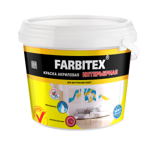 Краска акриловая интерьерная FARBITEX