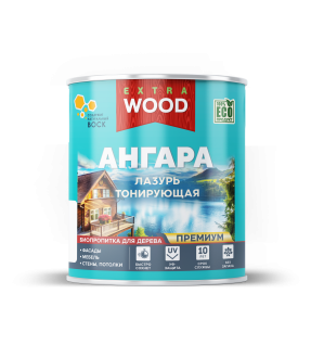 Лазурь акриловая для дерева тонирующая биозащитная АНГАРА WOOD EXTRA 