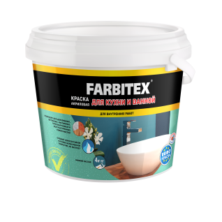 Краска акриловая для кухни и ванной FARBITEX