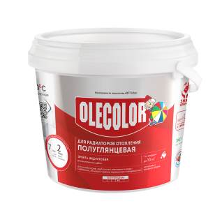 Эмаль акриловая для радиаторов отопления полуглянцевая OLECOLOR