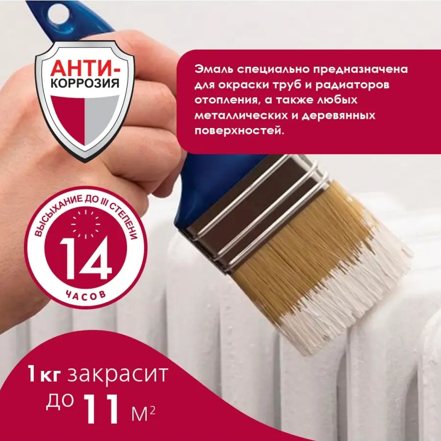 Эмаль алкидная для радиаторов белый OLECOLOR