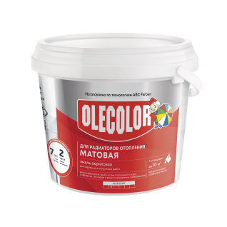Эмаль акриловая для радиаторов отопления матовая  OLECOLOR																														