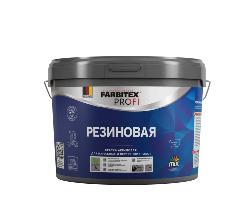 Краска акриловая резиновая FARBITEX PROFI